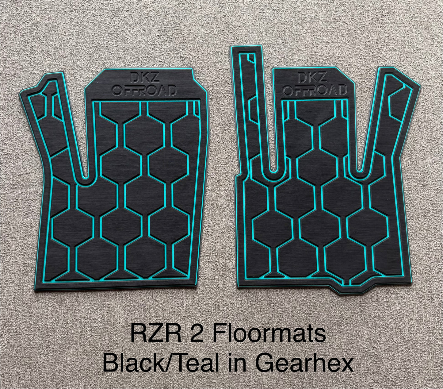 2020 to 2026 Pro Series Rzr Pro R/Pro S/Turbo R/Pro XP Front Floormats Black/Teal